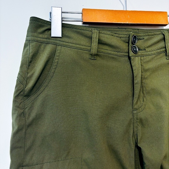 PRANA – Olive green Bermuda shorts | Outdoor stretch khaki style | Size 8 * - Picture 2 of 6